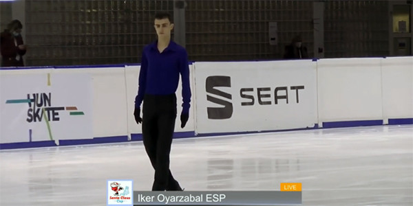Iker Oyarzabal, medalla de oro en el campeonato estatal de patinaje artístico
