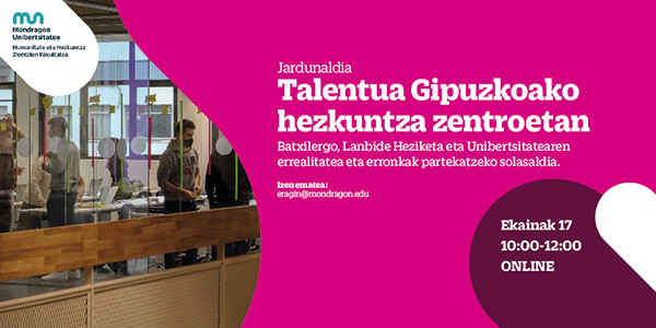 Jornada online sobre el talento en los centrose educativos de Gipuzkoa